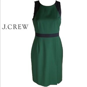 J. Crew Forest Green and Black Suit Dress